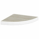 vidaXL 2 db tölgyszínű és fehér MDF fali sarokpolc 35 x 35 x 3,8 cm