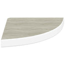 vidaXL 2 db tölgyszínű és fehér MDF fali sarokpolc 35 x 35 x 3,8 cm