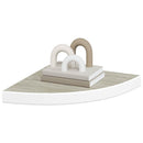 vidaXL 4 db tölgyszínű és fehér MDF fali sarokpolc 35 x 35 x 3,8 cm