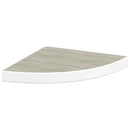 vidaXL 4 db tölgyszínű és fehér MDF fali sarokpolc 35 x 35 x 3,8 cm