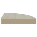 vidaXL 4 db tölgyszínű és fehér MDF fali sarokpolc 35 x 35 x 3,8 cm
