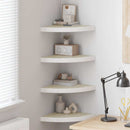 vidaXL 4 db tölgyszínű és fehér MDF fali sarokpolc 35 x 35 x 3,8 cm