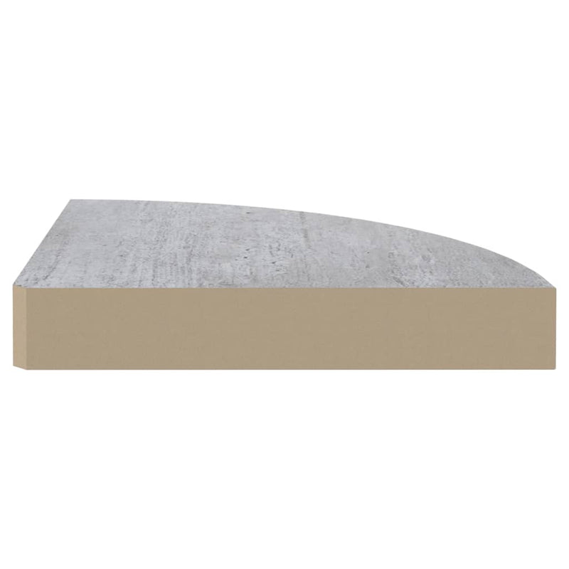 vidaXL betonszürke MDF fali sarokpolc 35 x 35 x 3,8 cm