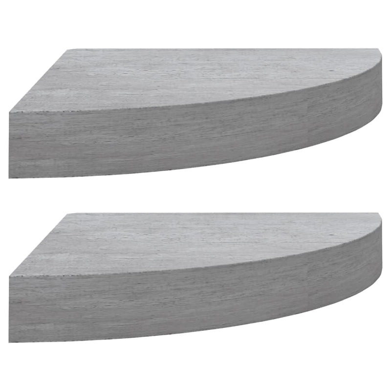 vidaXL 2 db betonszürke MDF fali sarokpolc 35 x 35 x 3,8 cm