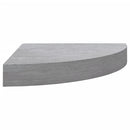 vidaXL 2 db betonszürke MDF fali sarokpolc 35 x 35 x 3,8 cm