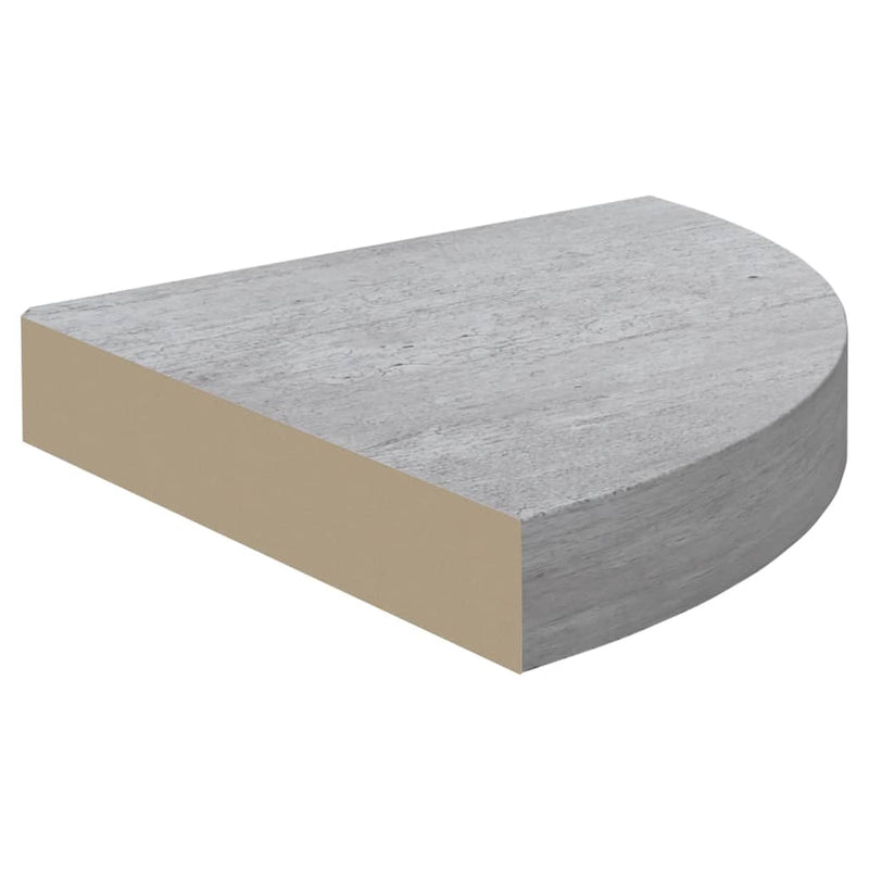vidaXL 4 db betonszürke MDF fali sarokpolc 35 x 35 x 3,8 cm