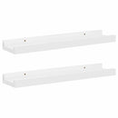 vidaXL 2 db magasfényű fehér fali polc 40 x 9 x 3 cm