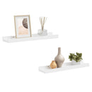 vidaXL 2 db magasfényű fehér fali polc 40 x 9 x 3 cm