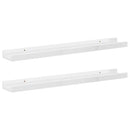 vidaXL 2 db magasfényű fehér fali polc 60 x 9 x 3 cm