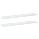 vidaXL 2 db magasfényű fehér fali polc 80 x 9 x 3 cm