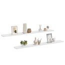 vidaXL 2 db magasfényű fehér fali polc 115 x 9 x 3 cm