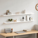 vidaXL 2 db magasfényű fehér fali polc 115 x 9 x 3 cm