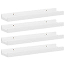vidaXL 4 db magasfényű fehér fali polc 40 x 9 x 3 cm
