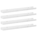 vidaXL 4 db magasfényű fehér fali polc 60 x 9 x 3 cm