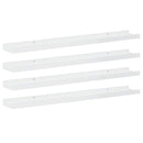 vidaXL 4 db magasfényű fehér fali polc 80 x 9 x 3 cm