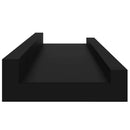 vidaXL 4 db fekete fali polc 40 x 9 x 3 cm