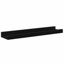 vidaXL 4 db fekete fali polc 40 x 9 x 3 cm