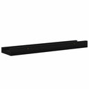 vidaXL 4 db fekete fali polc 40 x 9 x 3 cm