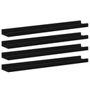 vidaXL 4 db fekete fali polc 60 x 9 x 3 cm