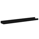 vidaXL 4 db fekete fali polc 60 x 9 x 3 cm