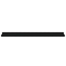 vidaXL 4 db fekete fali polc 80 x 9 x 3 cm