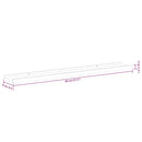 vidaXL 4 db fekete fali polc 80 x 9 x 3 cm
