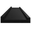 vidaXL 4 db fekete fali polc 100 x 9 x 3 cm
