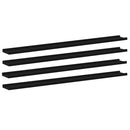 vidaXL 4 db fekete fali polc 115 x 9 x 3 cm