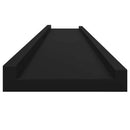 vidaXL 4 db fekete fali polc 115 x 9 x 3 cm