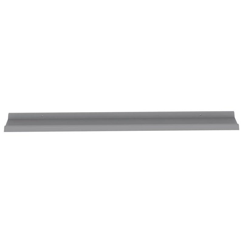 vidaXL 2 db szürke fali polc 115 x 9 x 3 cm