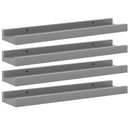vidaXL 4 db szürke fali polc 40 x 9 x 3 cm