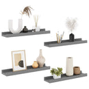 vidaXL 4 db szürke fali polc 40 x 9 x 3 cm