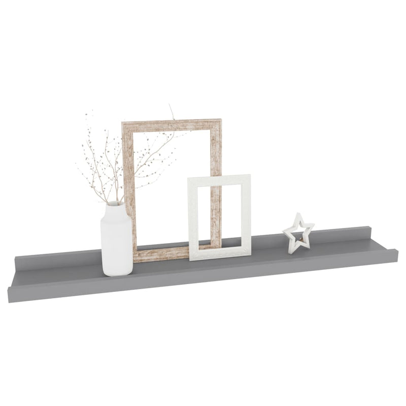 vidaXL 4 db szürke fali polc 60 x 9 x 3 cm