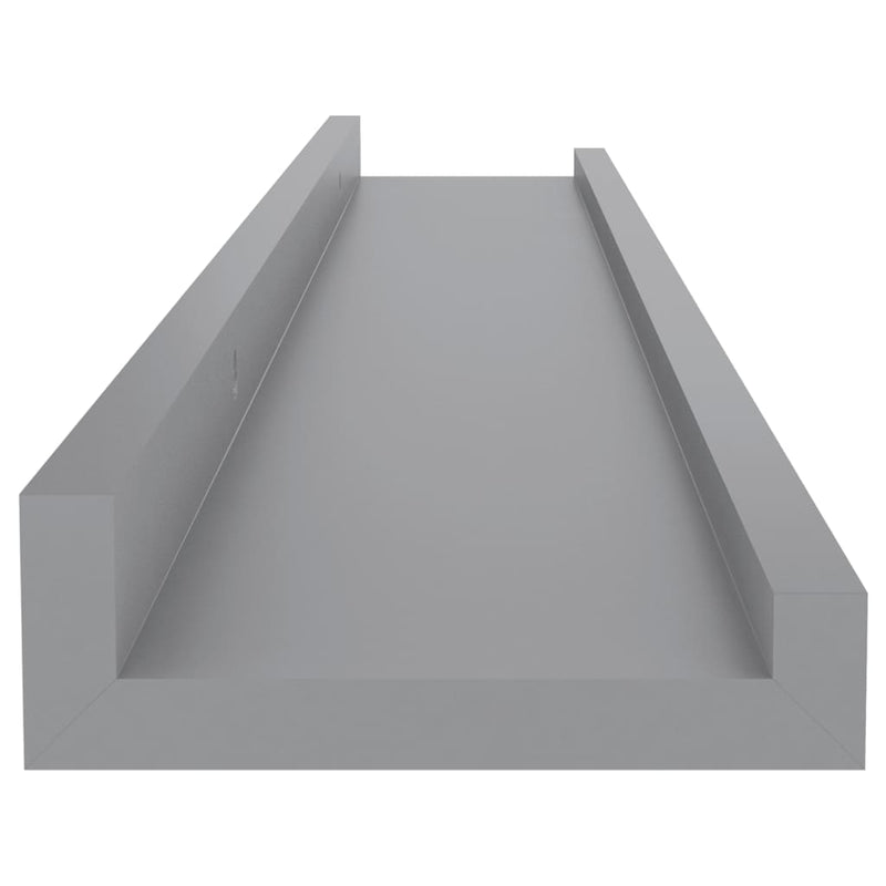 vidaXL 4 db szürke fali polc 60 x 9 x 3 cm
