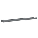 vidaXL 4 db szürke fali polc 80 x 9 x 3 cm