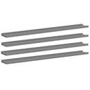 vidaXL 4 db szürke fali polc 100 x 9 x 3 cm