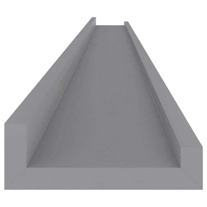 vidaXL 4 db szürke fali polc 115 x 9 x 3 cm