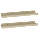 vidaXL 2 db sonoma tölgyfa fali polc 40 x 9 x 3 cm