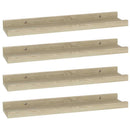 vidaXL 4 db sonoma tölgy színű fali polc 40 x 9 x 3 cm