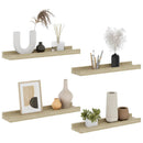 vidaXL 4 db sonoma tölgy színű fali polc 40 x 9 x 3 cm