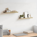 vidaXL 2 db fehér és sonoma tölgy színű fali polc 40 x 9 x 3 cm