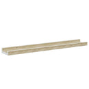 vidaXL 2 db fehér és sonoma tölgy színű fali polc 60 x 9 x 3 cm