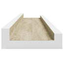 vidaXL 2 db fehér és sonoma tölgy színű fali polc 60 x 9 x 3 cm