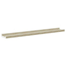 vidaXL 2 db fehér és sonoma tölgy színű fali polc 80 x 9 x 3 cm