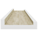 vidaXL 2 db fehér és sonoma tölgy színű fali polc 80 x 9 x 3 cm