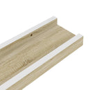 vidaXL 2 db fehér és sonoma tölgy színű fali polc 80 x 9 x 3 cm