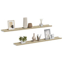 vidaXL 2 db fehér és sonoma tölgy színű fali polc 100 x 9 x 3 cm