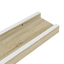 vidaXL 2 db fehér és sonoma tölgy színű fali polc 100 x 9 x 3 cm