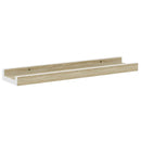 vidaXL 4 db fehér és sonoma tölgy színű fali polc 40 x 9 x 3 cm