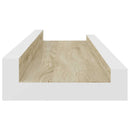 vidaXL 4 db fehér és sonoma tölgy színű fali polc 40 x 9 x 3 cm